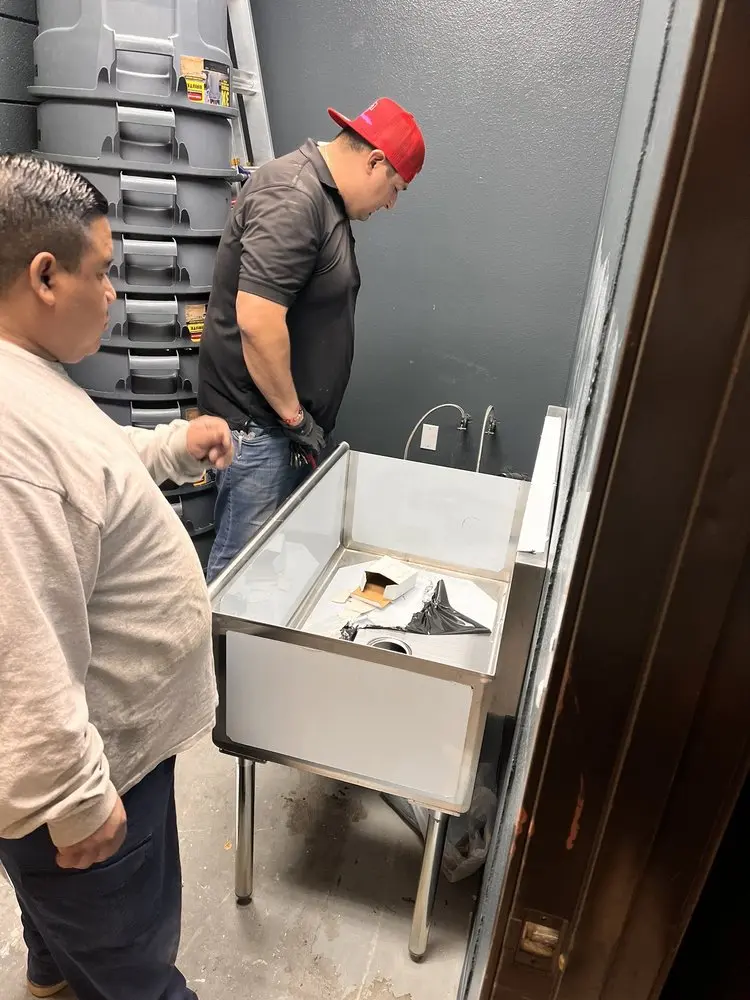 Commercial plumbing and sink installation in Hopkins